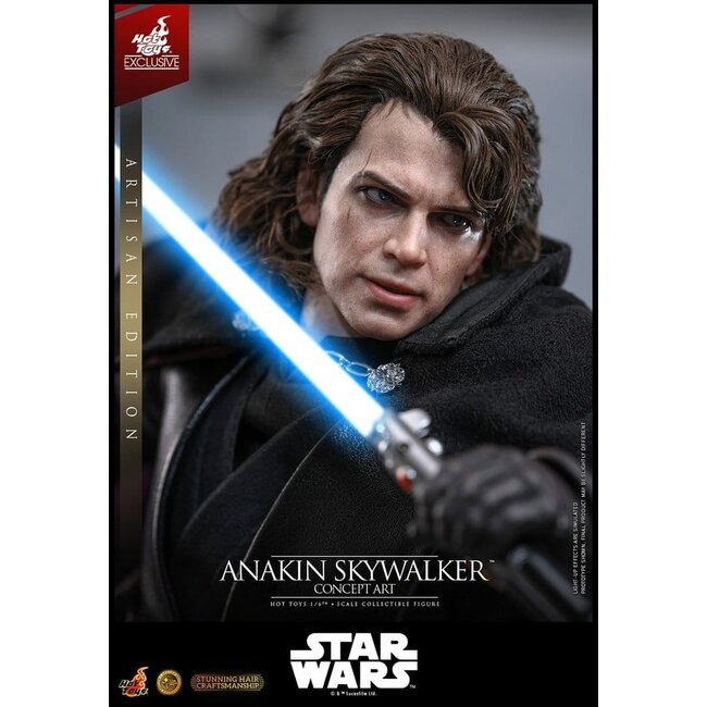 Star Wars Episode III: Die Rache der Sith – Film-Meisterwerk-Actionfigur 1/6 Anakin Skywalker (Konzeptkunst-Version) (Artisan Edition) – Hot Toys Exklusiv – 31 cm