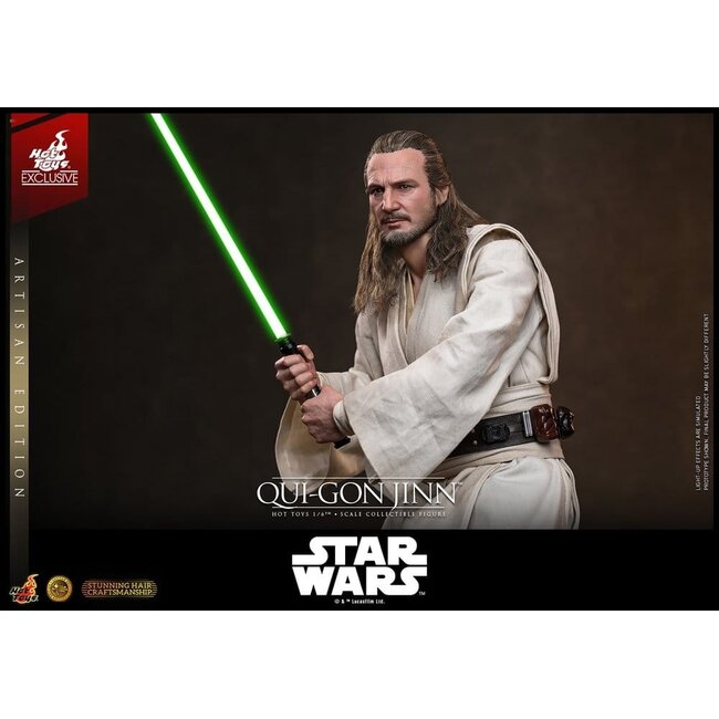 Star Wars: Episode I – Die dunkle Bedrohung – Film-Meisterwerk-Actionfigur 1/6 Qui-Gon Jinn (Artisan Edition) – Hot Toys Exklusiv – 32 cm