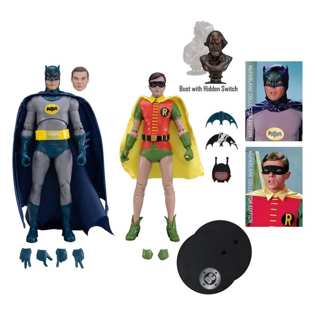 Batman Classic TV-Serie DC Multiverse McFarlane Sammleredition Actionfiguren 2er-Pack Batman und Robin 18 cm