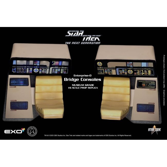 Star Trek: The Next Generation Replica 1/6 Enterprise-D Bridge Consoles Set
