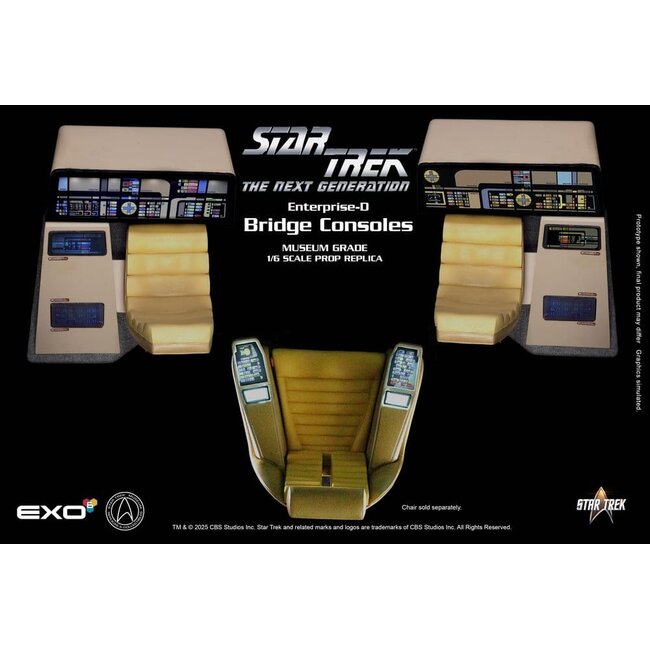 Star Trek: The Next Generation Replica 1/6 Enterprise-D Bridge Consoles Set