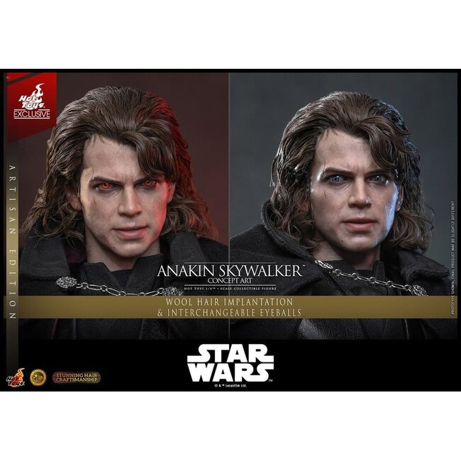 Star Wars Episode III: Die Rache der Sith – Film-Meisterwerk-Actionfigur 1/6 Anakin Skywalker (Konzeptkunst-Version) (Artisan Edition) – Hot Toys Exklusiv – 31 cm