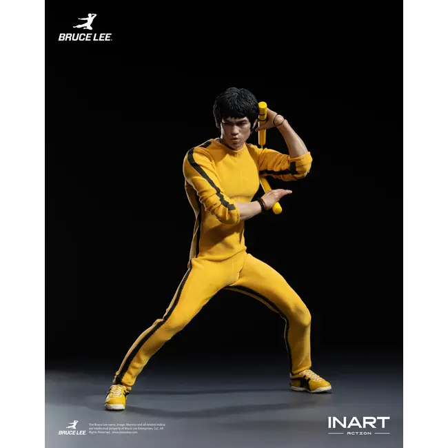 Bruce Lee (gelber Overall) Sammlerfigur im Maßstab 1:12, 16 cm