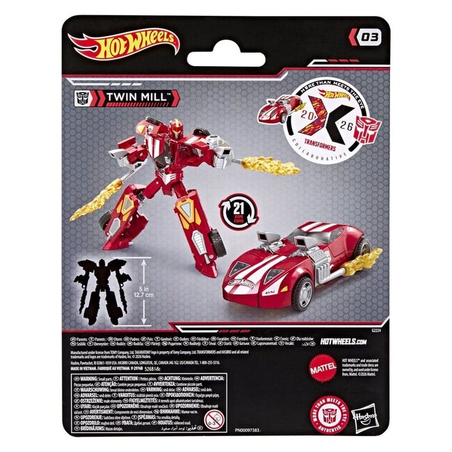 Transformers Collaborative Hot Wheels x Transformers Deluxe Class Actionfigur Twin Mill 13 cm
