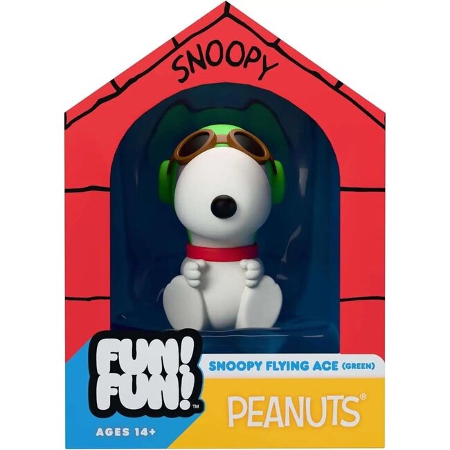 Vintage Peanuts Fun! Fun! Mini Figure Snoopy (Green Hat Flying Ace)