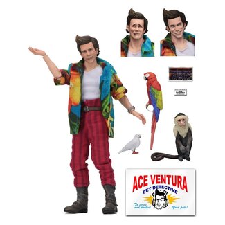 NECA Ace Ventura Actionfigur mit Stoffkleidung, 20 cm
