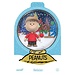Super7 Peanuts ReAction Actionfigur Charlie Brown und trauriger Baum (Rückseite der Schneekugelkarte)