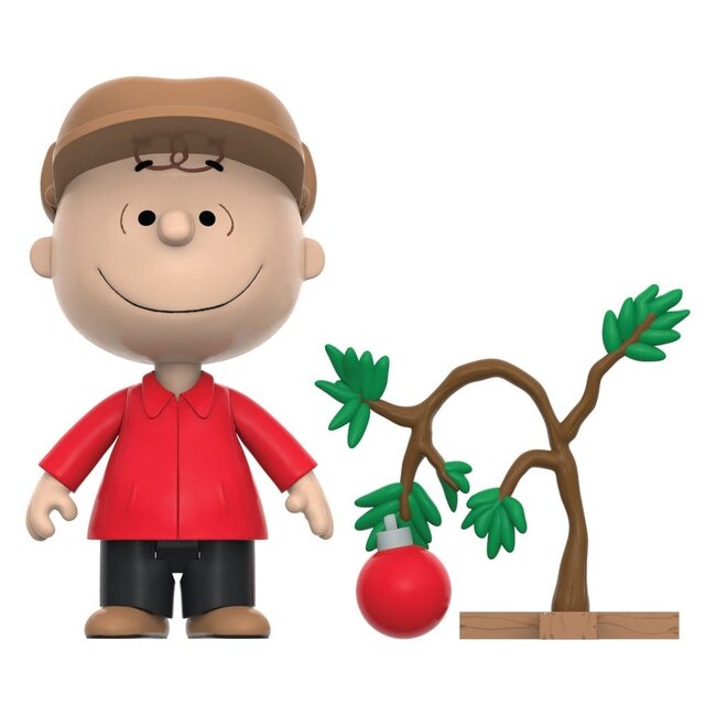Peanuts ReAction Actionfigur Charlie Brown und trauriger Baum (Rückseite der Schneekugelkarte)