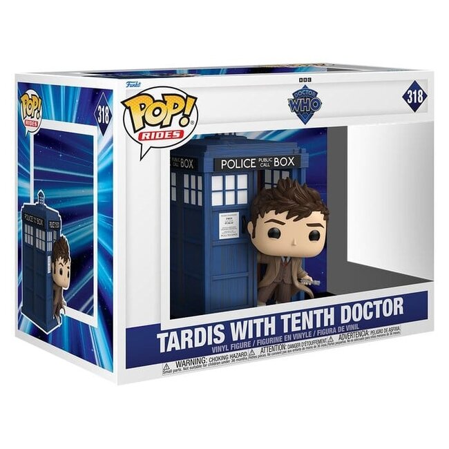 Doctor Who POP! Rides Deluxe Vinyl Tenth Doctor with TARDIS 9 cm