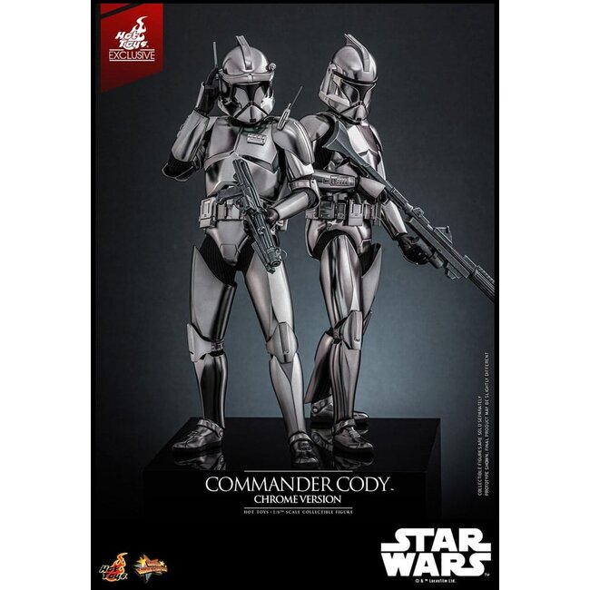 Star Wars Movie Masterpiece Action Figure 1/6 Commander Cody (Chrome Version) Hot Toys Exclusive 30 cm