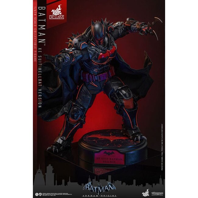 Batman Arkham Origins Videospiel-Meisterwerk-Actionfigur 1/6 XE Anzug Hellbat Version Hot Toys Exklusiv 33 cm