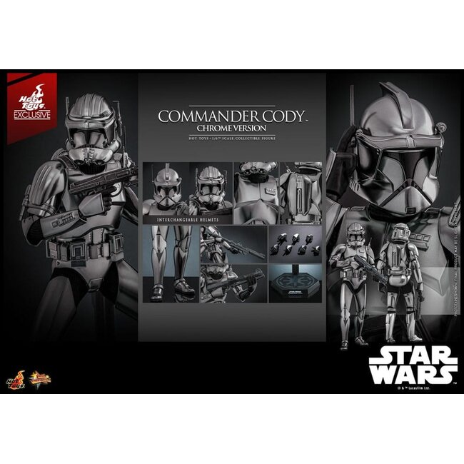Star Wars Movie Masterpiece Action Figure 1/6 Commander Cody (Chrome Version) Hot Toys Exclusive 30 cm