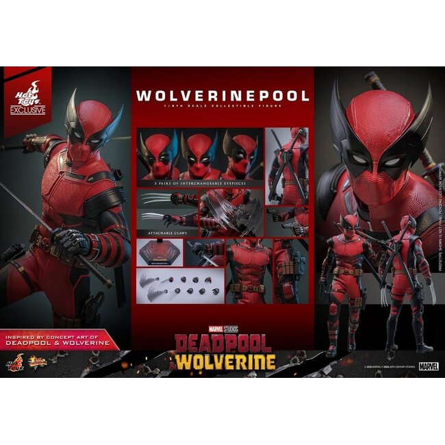 Deadpool & Wolverine Movie Masterpiece Actionfigur 1/6 Wolverinepool Hot Toys Exklusiv 31 cm