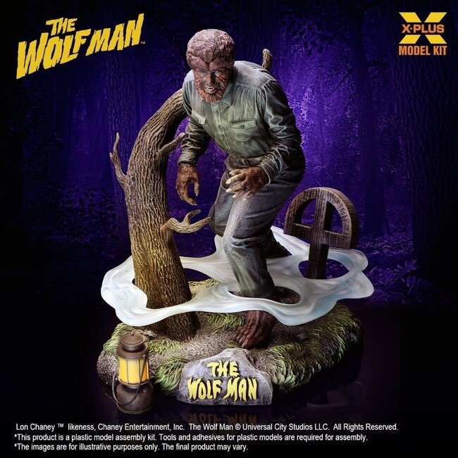 Wolf Man Plastikmodellbausatz 1/8 Lon Chaney Jr. als Wolf Man 22 cm (Reproduktion)