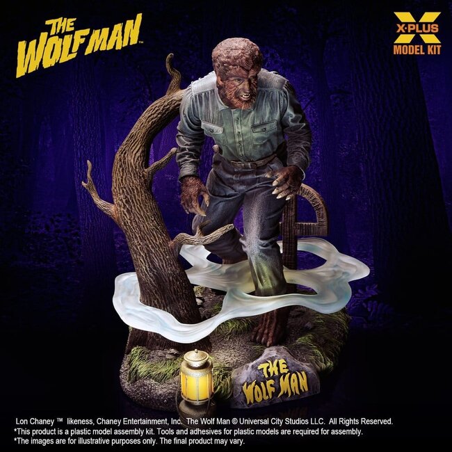Wolf Man Plastikmodellbausatz 1/8 Lon Chaney Jr. als Wolf Man 22 cm (Reproduktion)