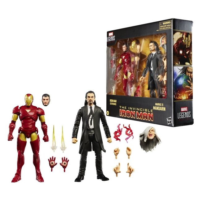 Marvel Legends Actionfiguren-Doppelpack: Iron Man (Extremis) & Marvels Mandarin, 15 cm