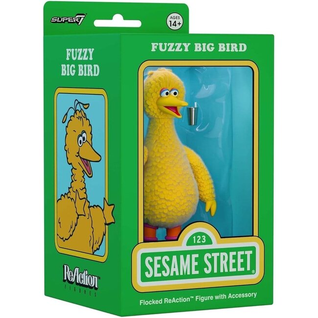 Sesame Street ReAction Action Figure Big Bird (Flocked)