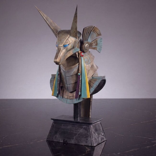 Stargate Desktop-Replika-Helm, Replika des Schakalwächterhelms, Anubis, 15 cm