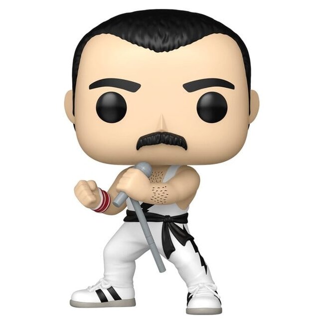 Queen POP! Rocks Vinylfigur Freddie Mercury (weißes Tanktop) 9 cm
