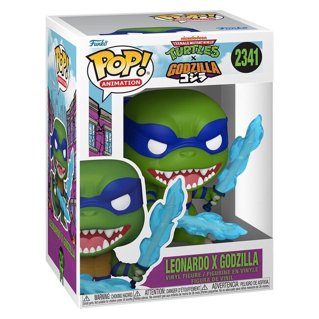 Godzilla x Turtles POP! Animation Vinylfigur Leonardo x Godzilla 9 cm