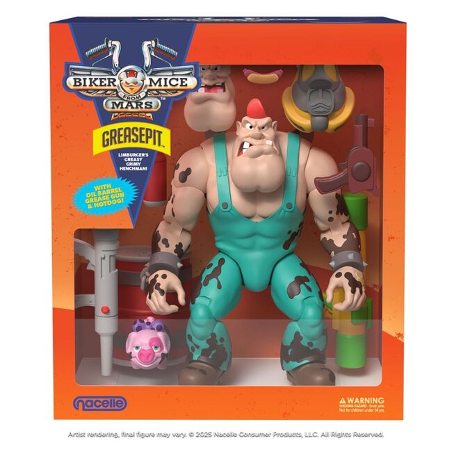 Biker Mice From Mars Action Figure Greasepit 18 cm