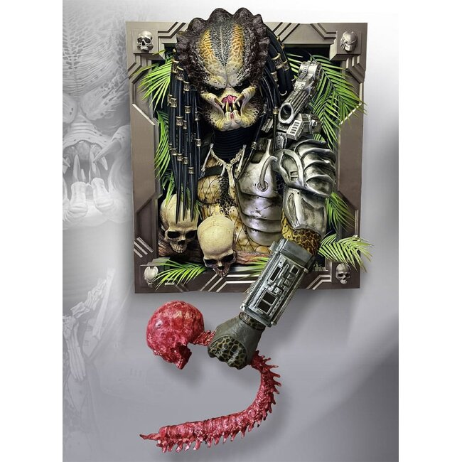 Predator Lebensgroße Wandskulptur Predator 45 x 81 x 94 cm