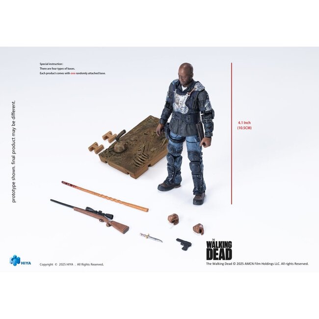 The Walking Dead: Die Überlebenden Exquisite Mini-Actionfigur 1/18 Morgan 10 cm