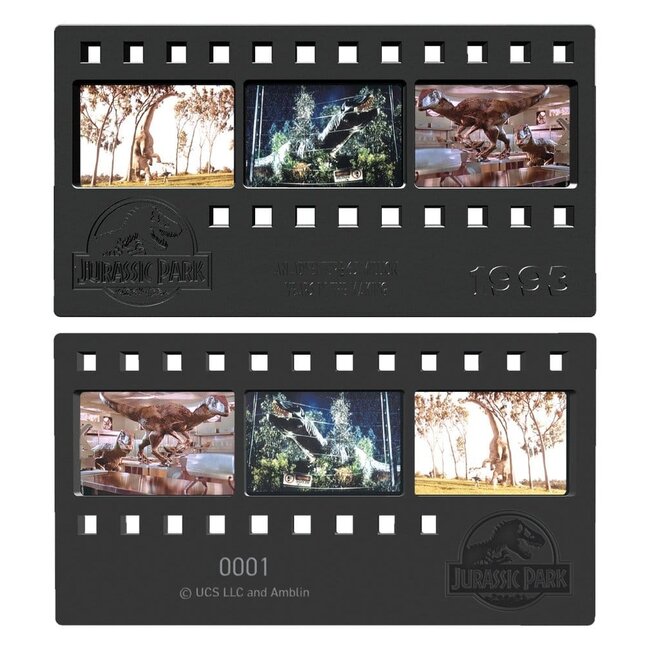 Jurassic Park Ingot Metal Film Strip Collectible 12 cm