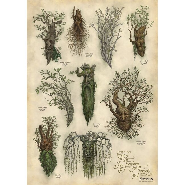 Herr der Ringe Kunstdruck: Die Ents des Fangorn-Waldes, 59 x 30 cm