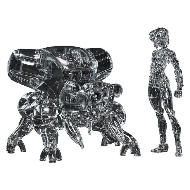 Ghost in the Shell PLAMAX minimum factory Plastic Model Kit Motoko Kusanagi with Fuchikoma: Thermoptic Camouflage Ver. 8 cm