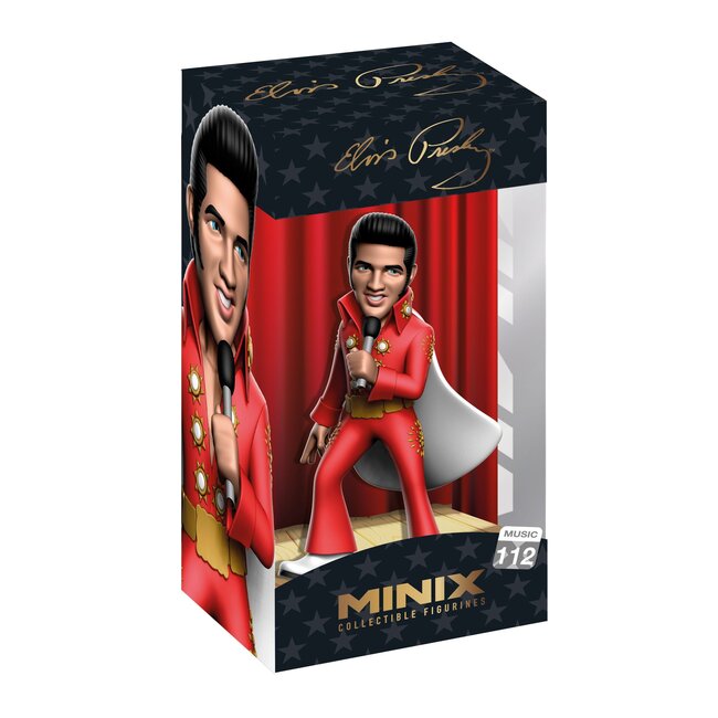 Elvis Presley Minix Figur, Elvis im roten Anzug, 12 cm