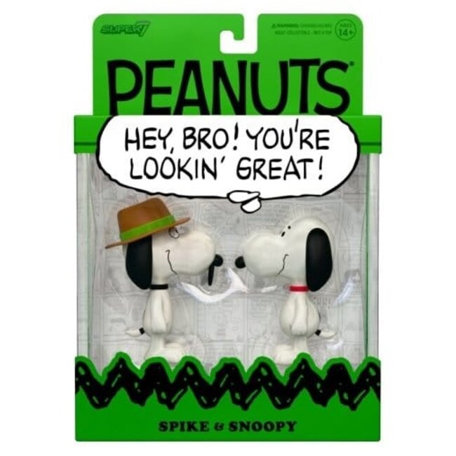 Peanuts ReAction Action Figures 2-Pack Snoopy & Spike 10 cm