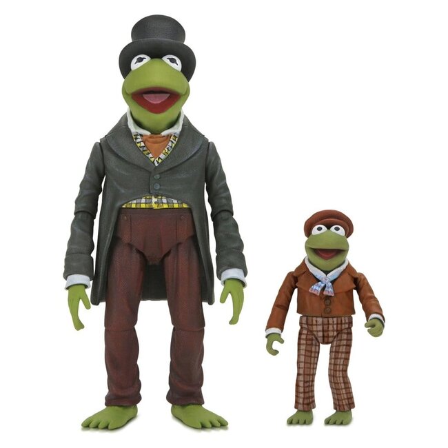 Die Muppets-Weihnachtsgeschichte: Ultimative Actionfiguren im 2er-Pack – Kermit als Bob Cratchit & Robin als Tiny Tim (18 cm)