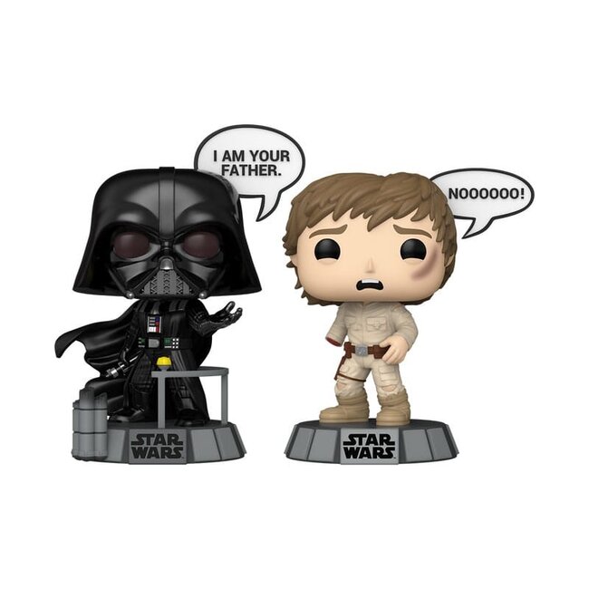 Star Wars: Sprüche POP! Vinylfiguren 2er-Pack Vader & Luke 9 cm