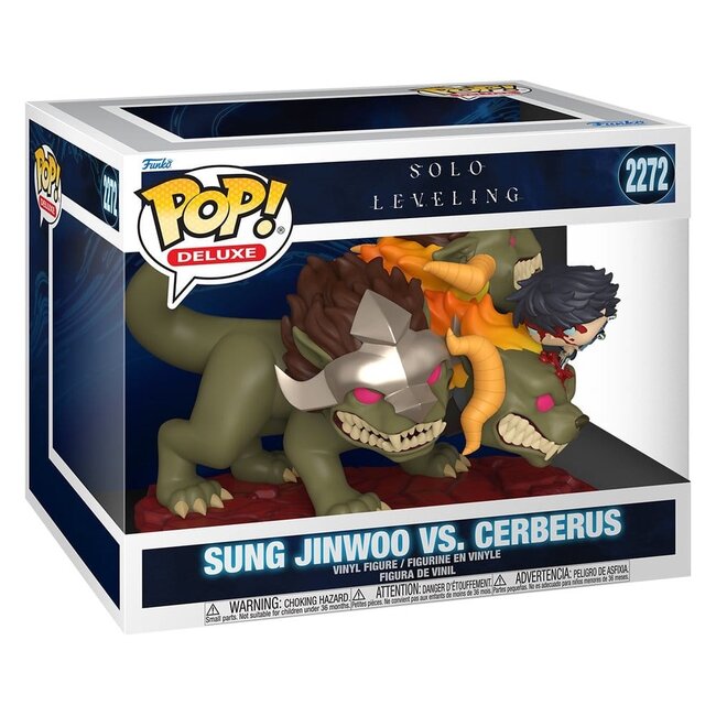 Solo Leveling POP! Deluxe Vinylfigur Jinwoo vs. Cerberus 9 cm