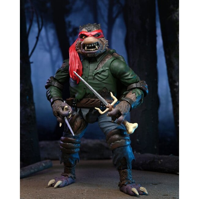 Universal Monsters/Teenage Mutant Ninja Turtles Actionfigur Raphael als Wolfsmann 18 cm