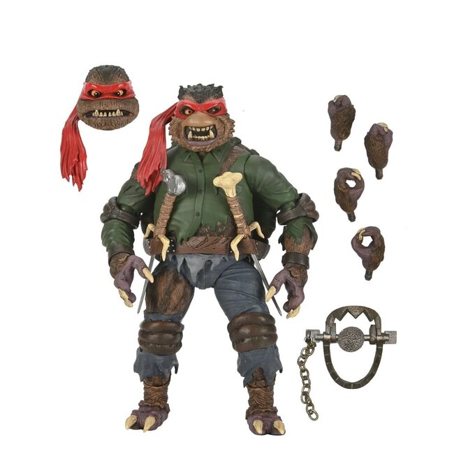Universal Monsters/Teenage Mutant Ninja Turtles Actionfigur Raphael als Wolfsmann 18 cm