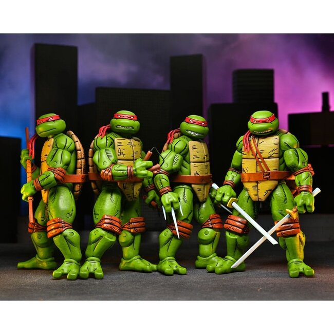 Teenage Mutant Ninja Turtles (Mirage Comics) 4-Pack Action Figures Leonardo, Raphael, Michelangelo, Donatello 18 cm