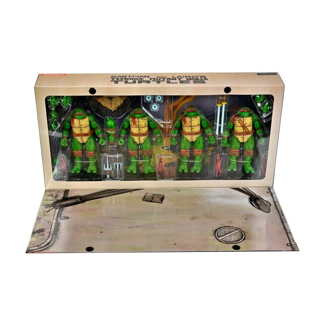 Teenage Mutant Ninja Turtles (Mirage Comics) 4er-Pack Actionfiguren Leonardo, Raphael, Michelangelo, Donatello 18 cm