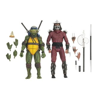 NECA Teenage Mutant Ninja Turtles (1990 Movie) Action Figure Roof Top Battle Shredder vs Leo 18 cm