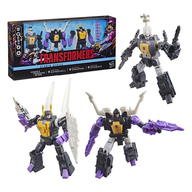 Transformers: The Movie Studio Series Deluxe-Actionfiguren-3er-Pack Insecticon Bombshell, Shrapnel & Kickback (14 cm)