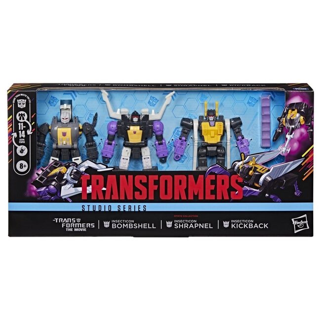 Transformers: The Movie Studio Series Deluxe-Actionfiguren-3er-Pack Insecticon Bombshell, Shrapnel & Kickback (14 cm)
