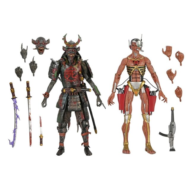 Iron Maiden Future Past World Tour Ultimate Action Figures 2-Pack Senjutsu Eddie and Somewhere in Time Eddie 18 cm