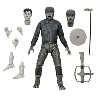 NECA Universal Monsters Actionfigur Ultimativer Wolfsmann (Schwarz & Weiß) 18 cm