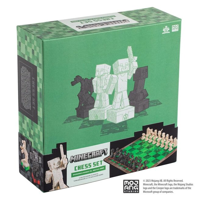 Minecraft Schachset: Oberwelthelden gegen feindliche Mobs