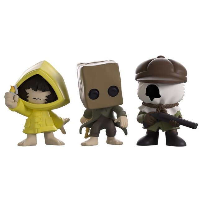 Little Nightmares II Minitooz 3-Pack Mono, Six & Hunter 7 cm