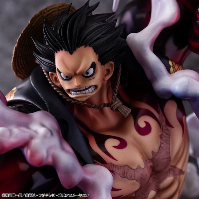 One Piece Portrait.Of.Pirates SA-Maximum PVC-Figur Monkey D. Luffy Gear 4 Bounce-Man 10th Limited Ver. 30 cm