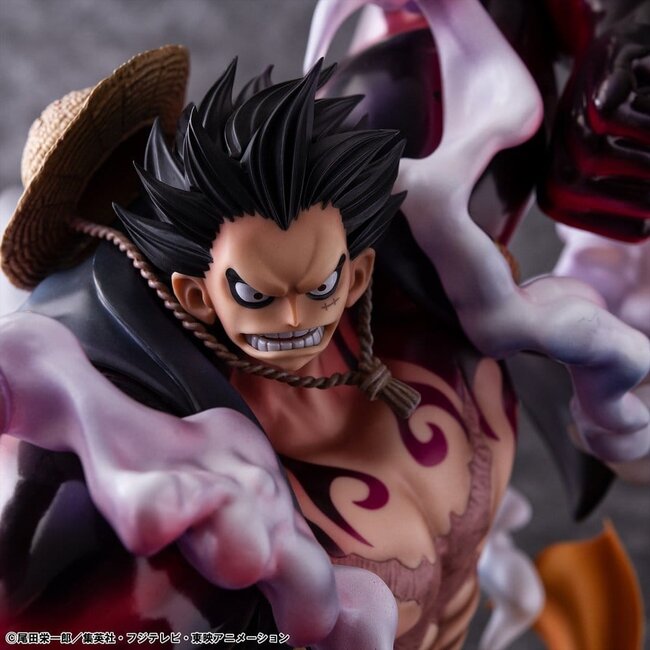 One Piece Portrait.Of.Pirates SA-Maximum PVC-Figur Monkey D. Luffy Gear 4 Bounce-Man 10th Limited Ver. 30 cm