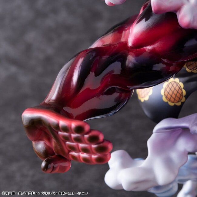 One Piece Portrait.Of.Pirates SA-Maximum PVC-Figur Monkey D. Luffy Gear 4 Bounce-Man 10th Limited Ver. 30 cm