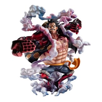 Megahouse One Piece Portrait.Of.Pirates SA-Maximum PVC Figure Monkey D. Luffy Gear 4 Bounce-Man 10th Limited Ver. 30 cm